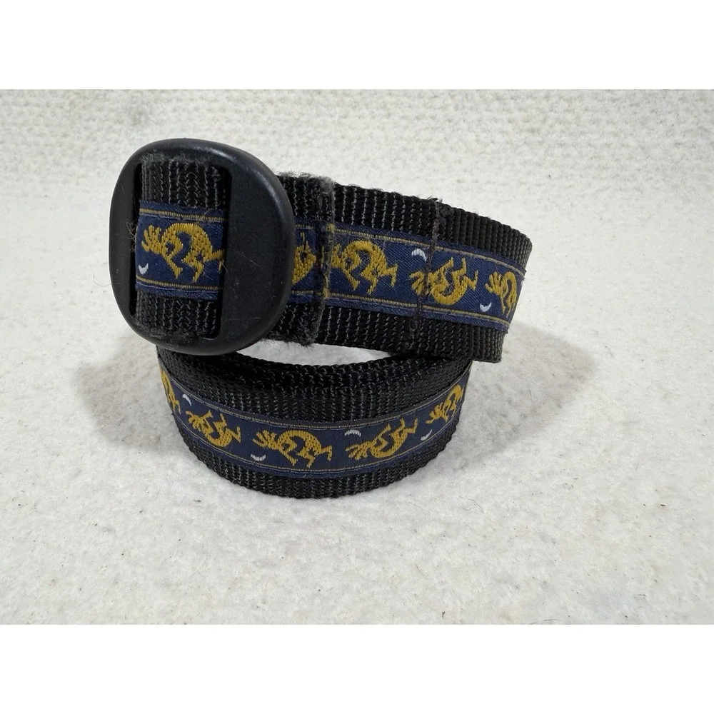 Timberland Kokopelli Belt 36 Black Woven Embroidered Western 1‎ Inch